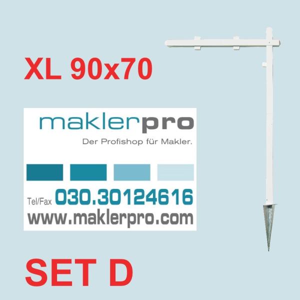 SET D: XL-Galgen mit Maklerschild 90x70cm