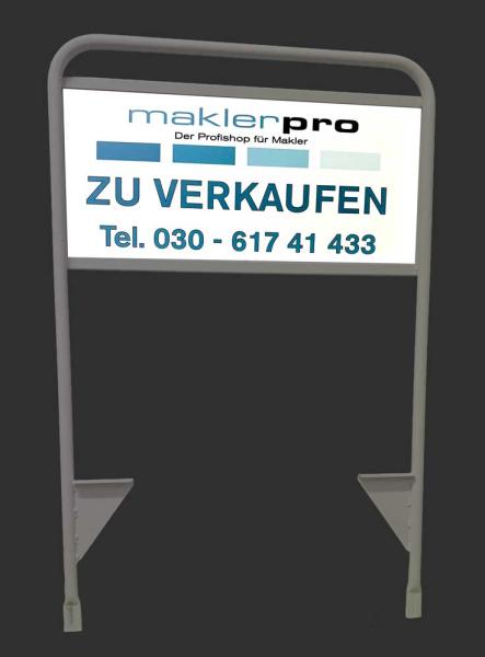 Schild für Maklerwerberahmen 62x30cm