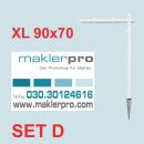 SET D: XL-Galgen mit Maklerschild 90x70cm